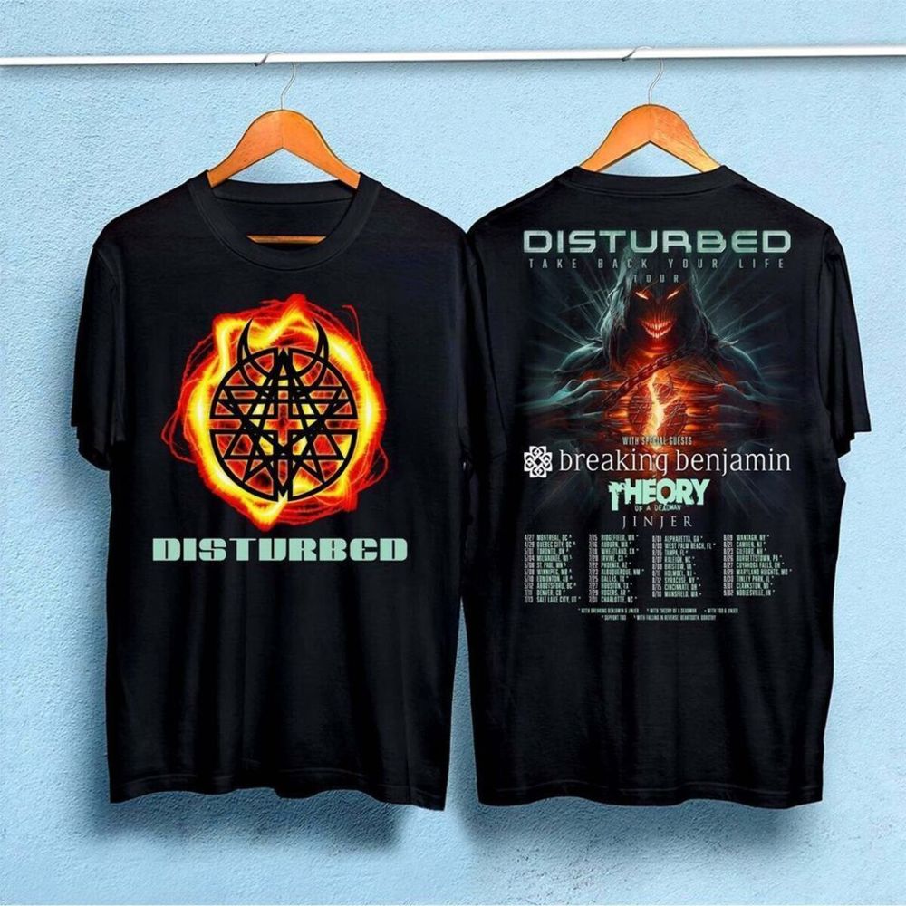 Take Back Your Life Tour Shirt Disturbed Band Fan Shirt 2 Sided T Shirt